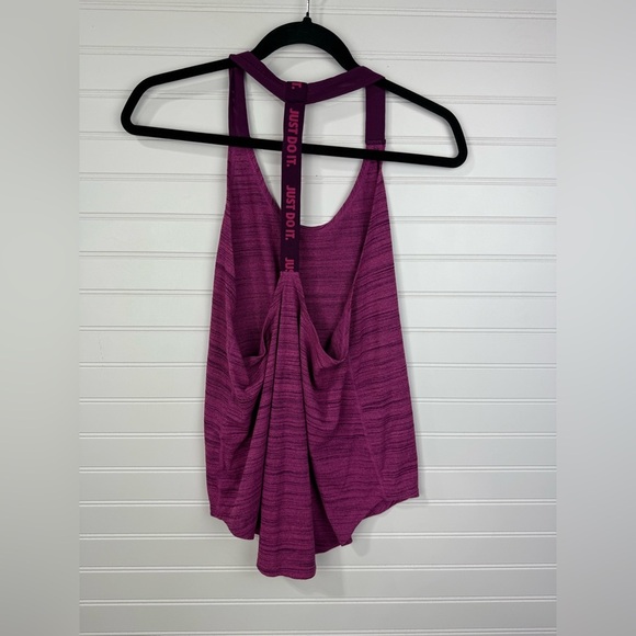 Nike women’s T-back purple marle running athletic workout tank. Size small - Picture 2 of 7